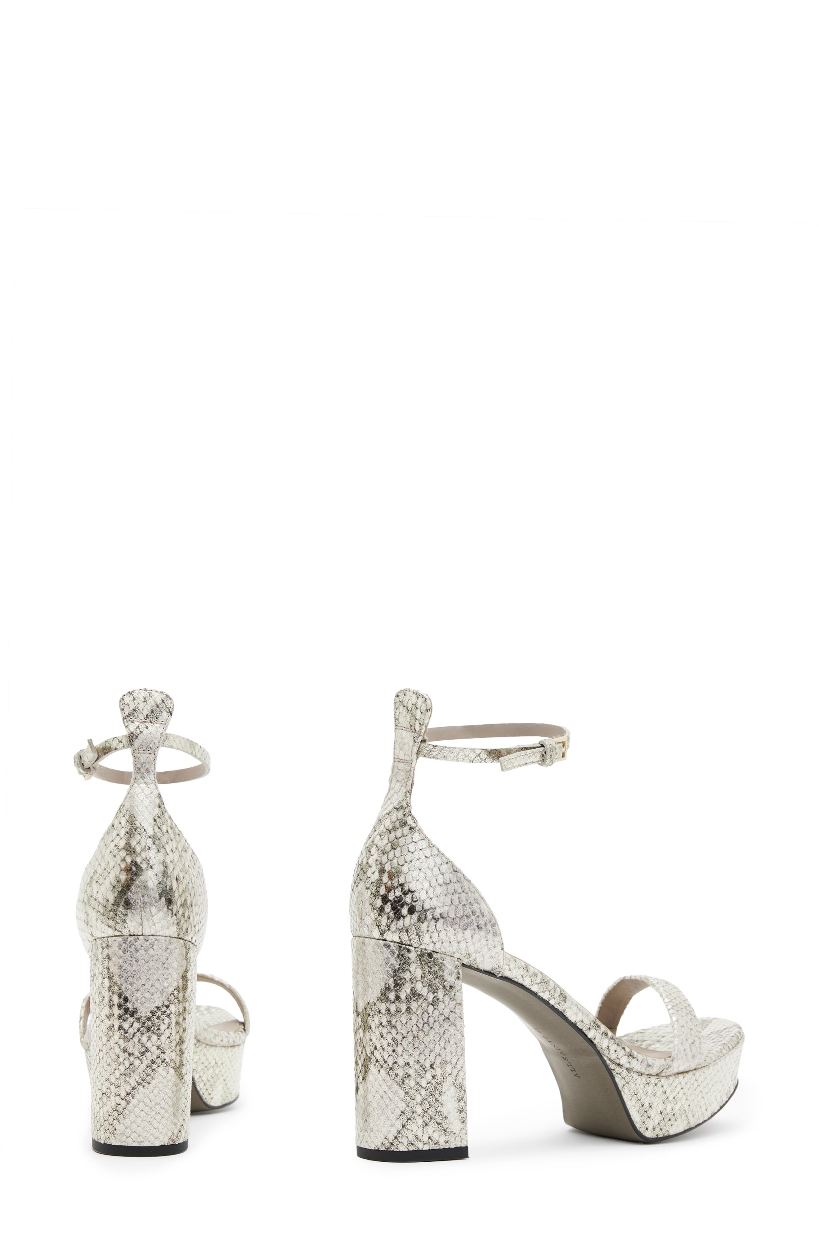 AllSaints Ziggy Snakeskin Embossed Platform Sandal
