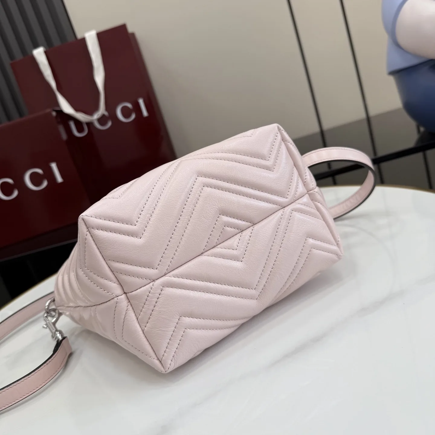 Gucci Pink Marmont GG Supreme Canvas Tote Bag product photo from LabelPicks