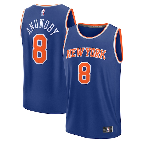 OG Anunoby New York Knicks  Youth Fast Break Replica Player Jersey - Blue - Icon Edition