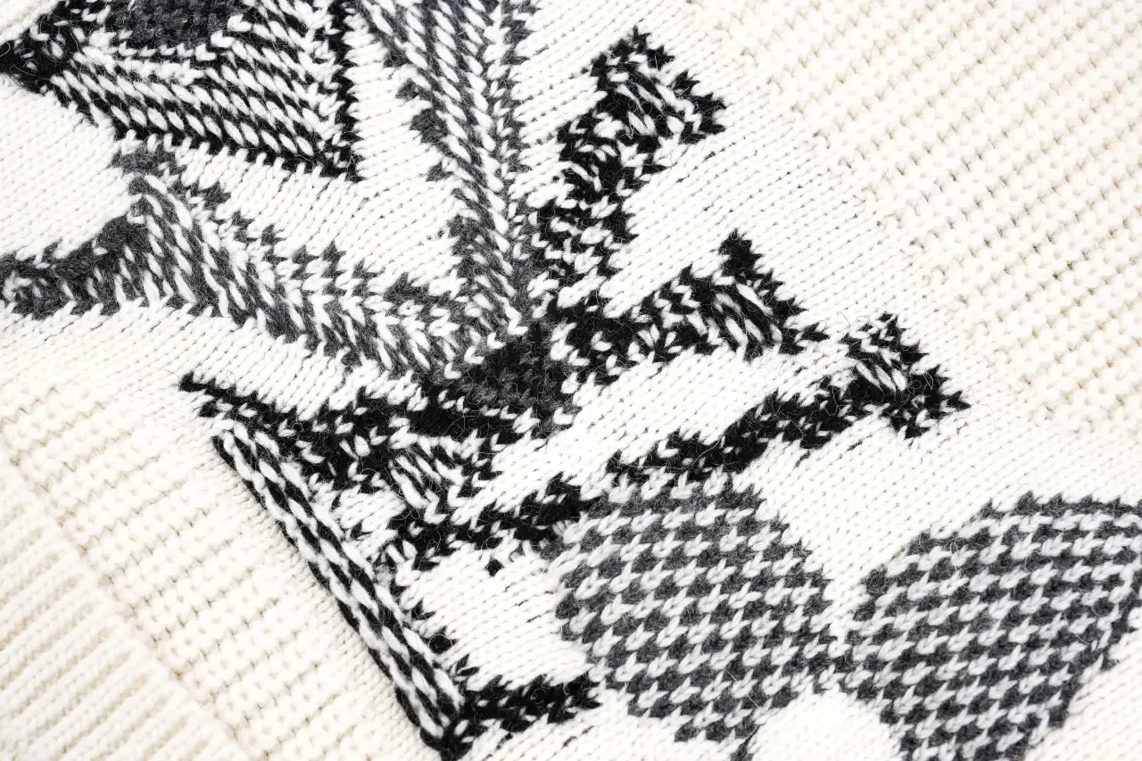 Louis Vuitton Off White Overlap Monogram Jacquard Cardigan Jacket product photo from LabelPicks