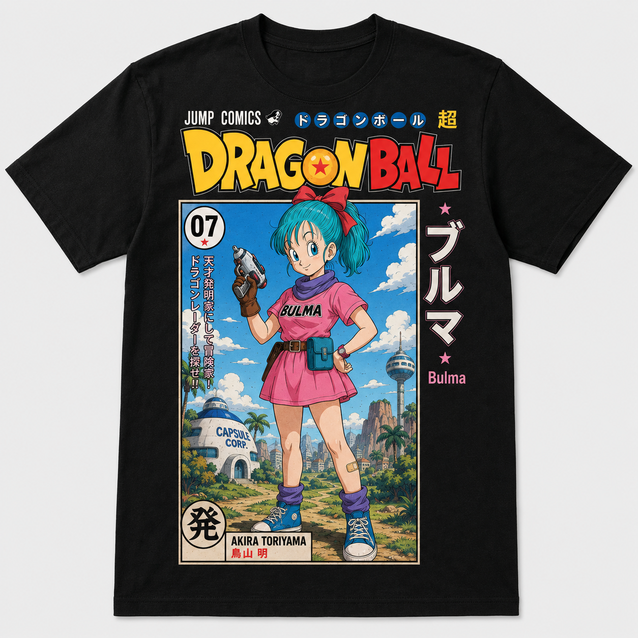 Remera Dragon Ball Bulma Estilo Manga Retro