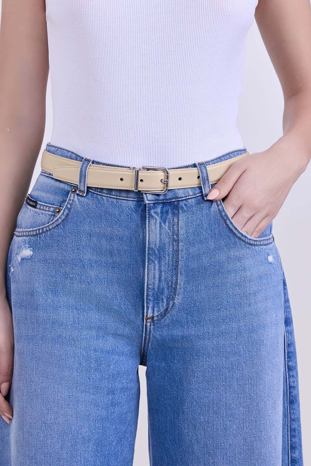 DOLCE & GABBANA חגורת עור