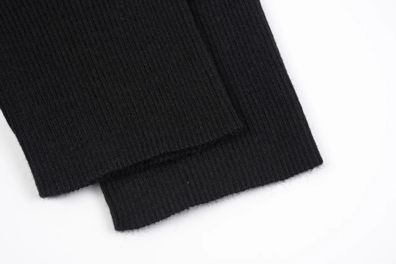 Prada Black Gold Logo Embroidered Half-Sleeve Knit Top product photo from LabelPicks