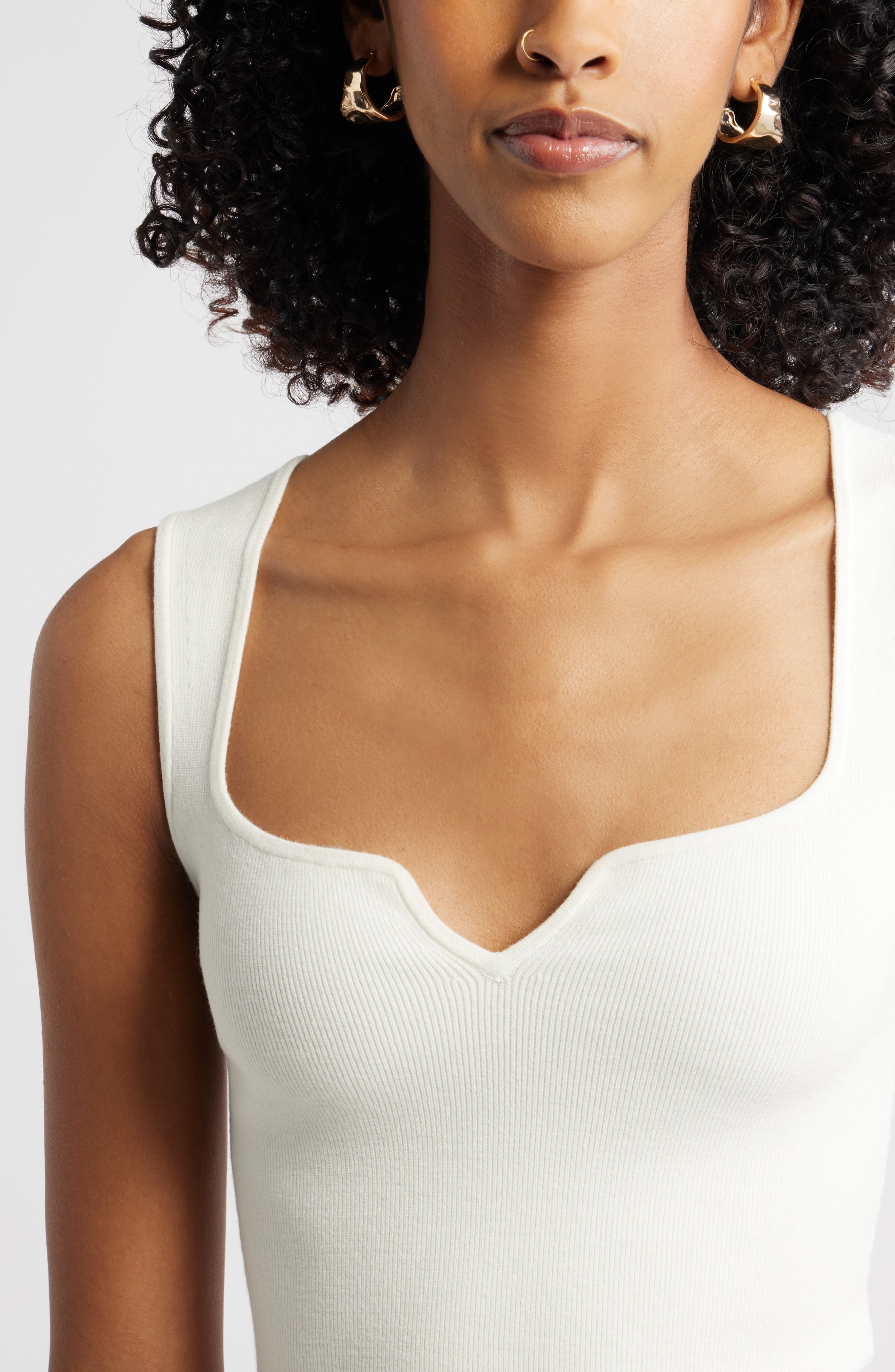 Open Edit Tapered Organic Hoop Earrings