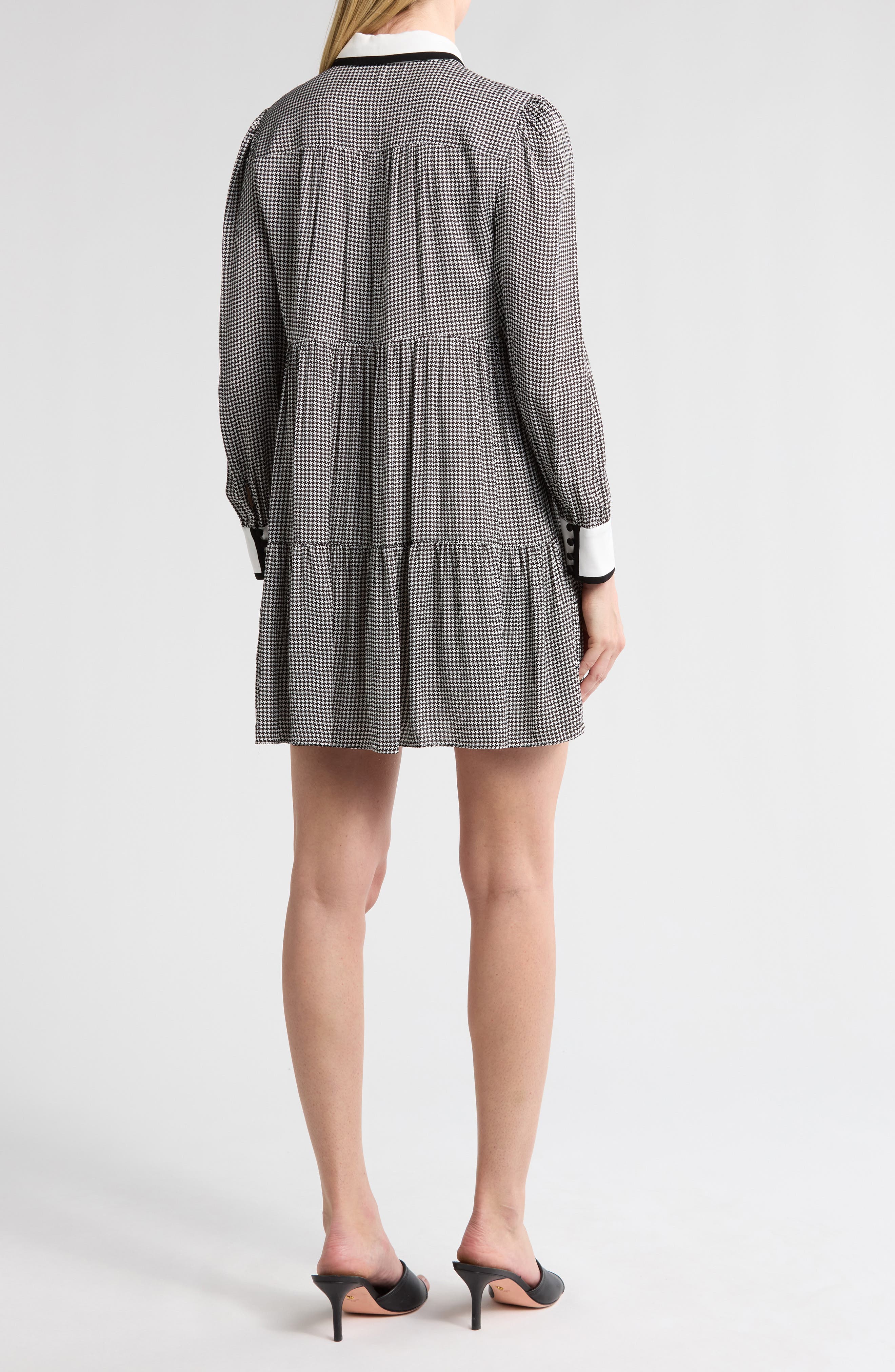 Alice + Olivia Carol Tie Neck Tunic Minidress