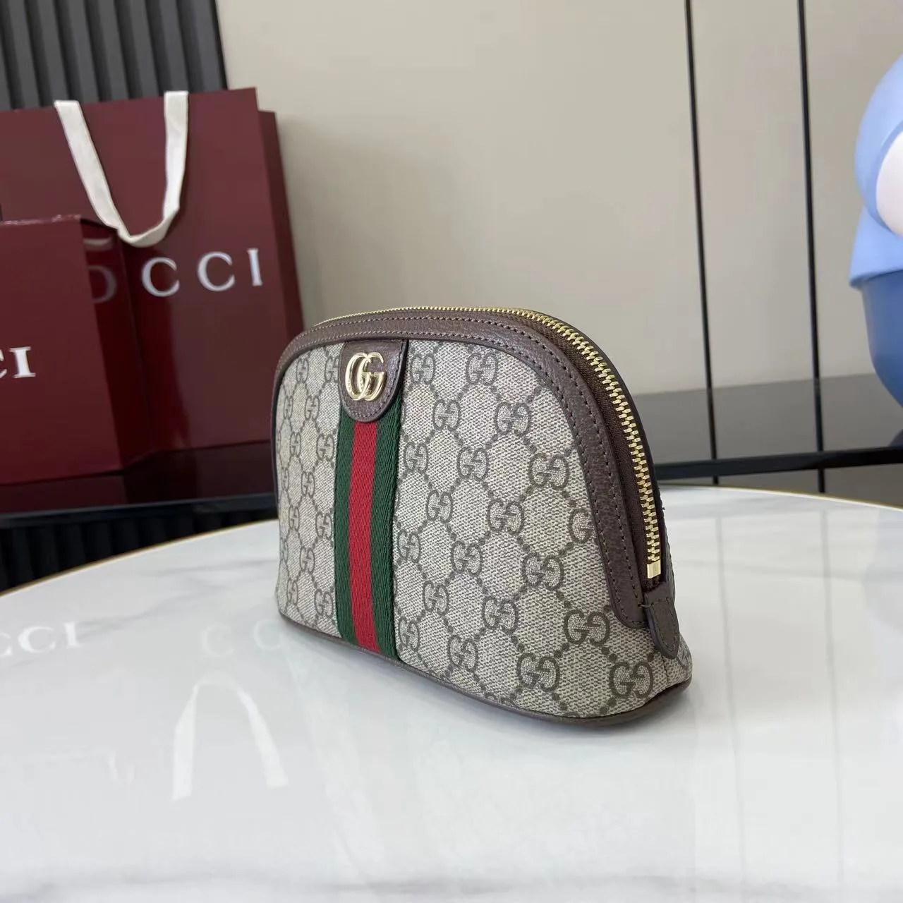 Gucci Brown Ophidia GG Supreme Canvas Top Handle Bag product photo from LabelPicks