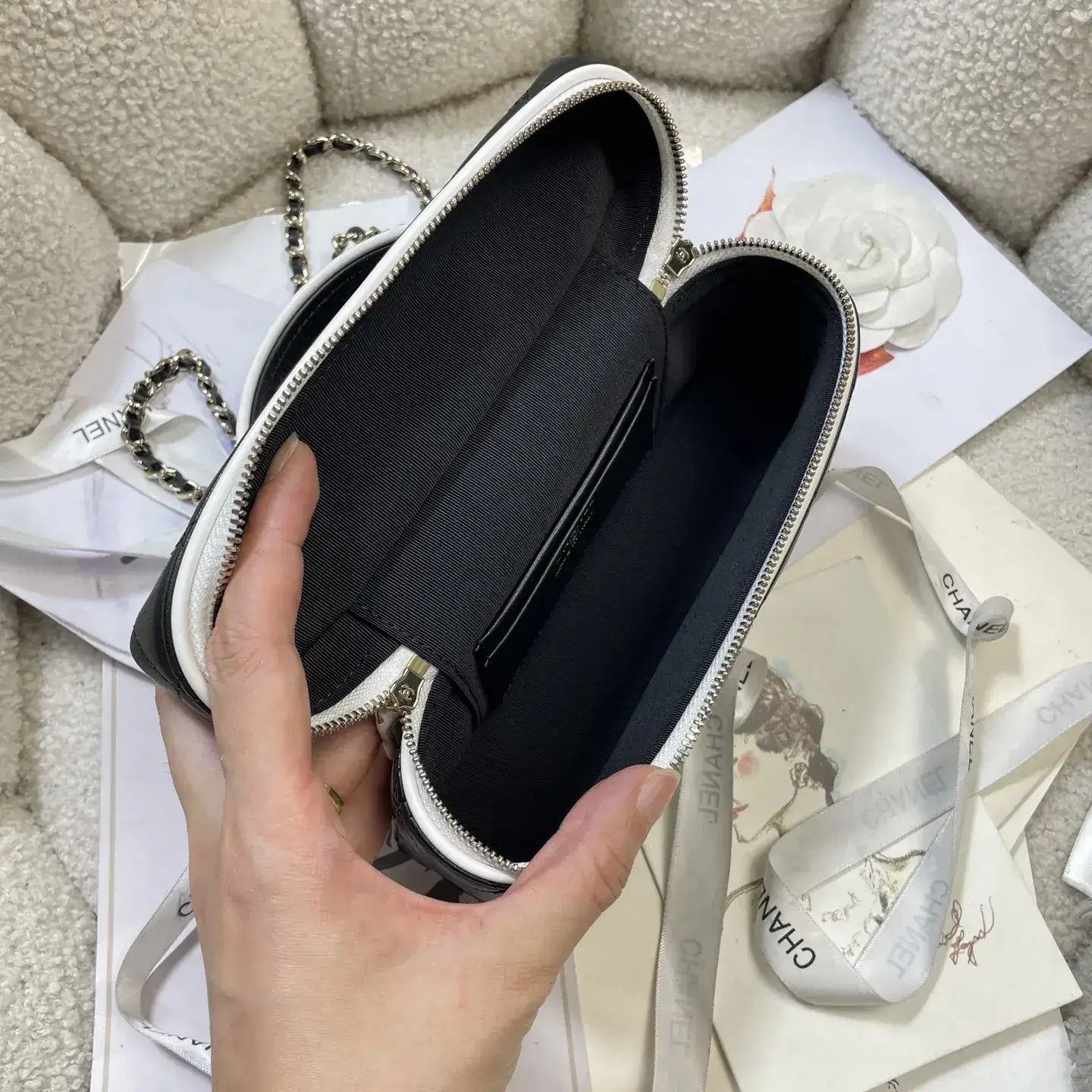 Chanel Gold Grained Leather Top Handle Bag product photo from LabelPicks