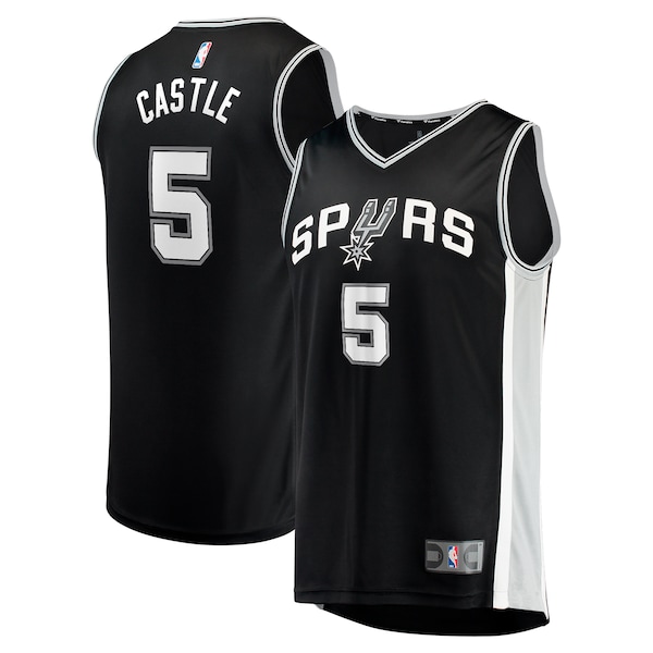 Stephon Castle San Antonio Spurs  2024 NBA Draft Fast Break Player Jersey - Icon Edition - Black