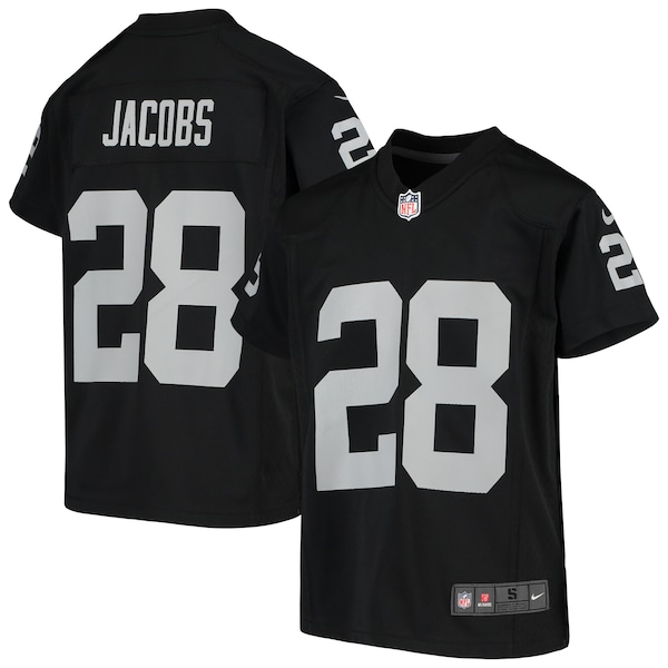 Josh Jacobs Las Vegas Raiders Nike Youth Game Jersey - Black/White