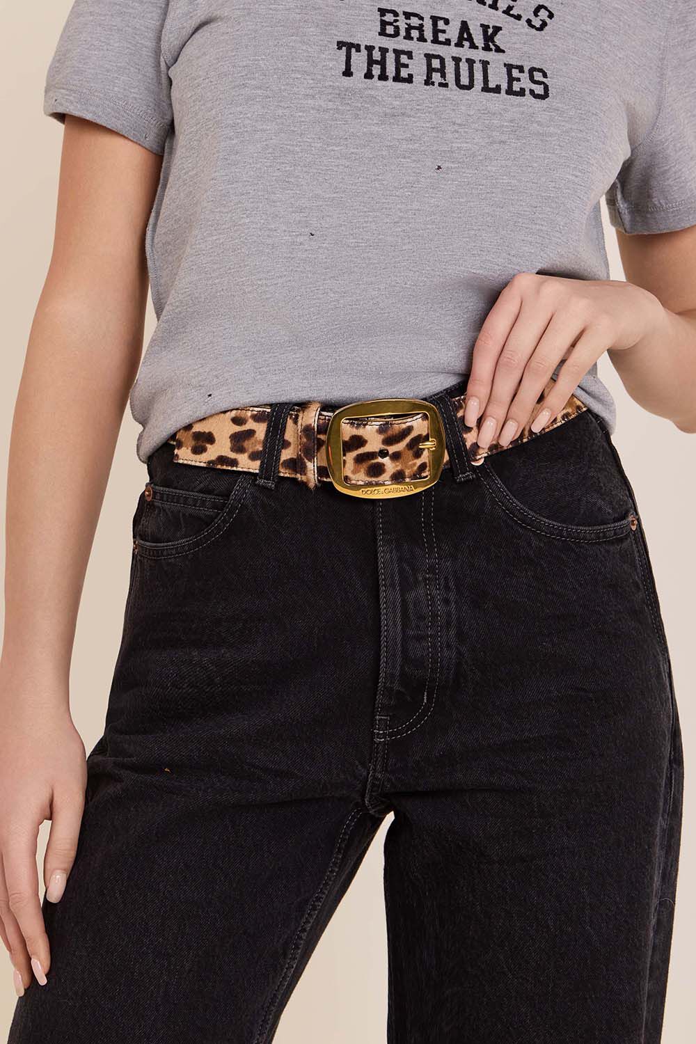 DOLCE & GABBANA חגורת עור
