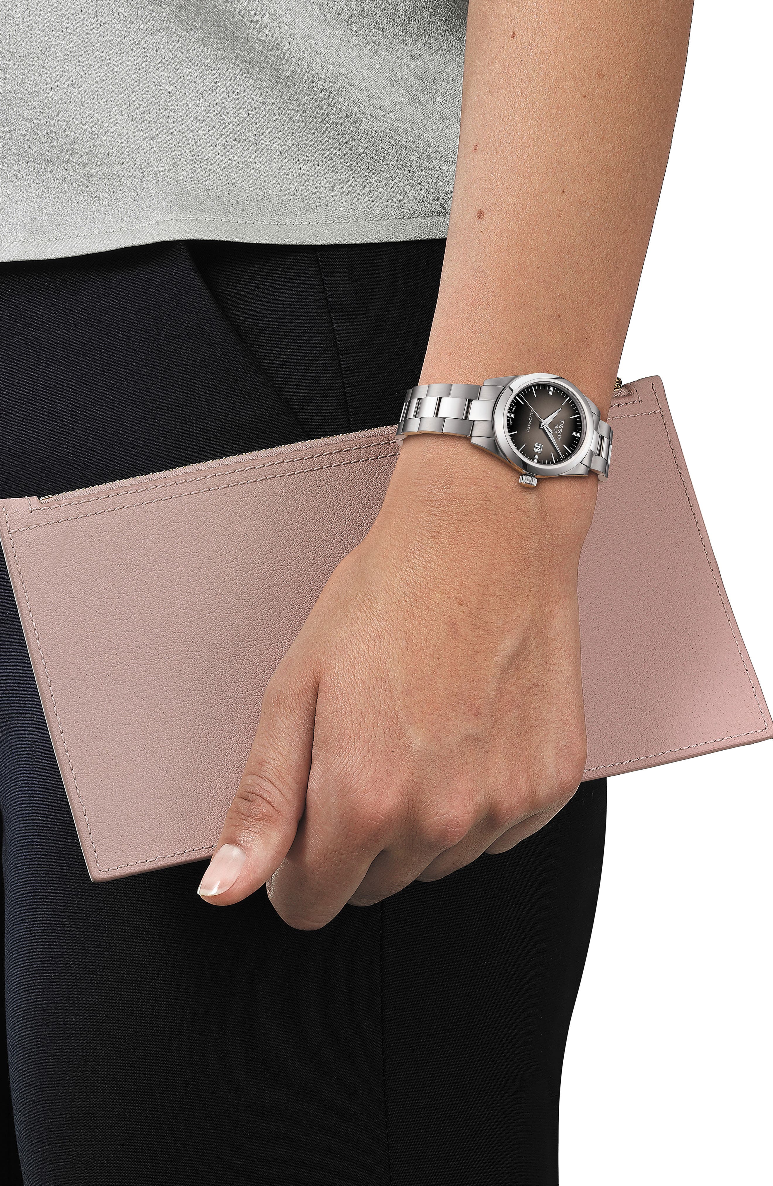 Tissot T-My Diamond Automatic Bracelet Watch & Leather Strap Gift Set, 29.3mm