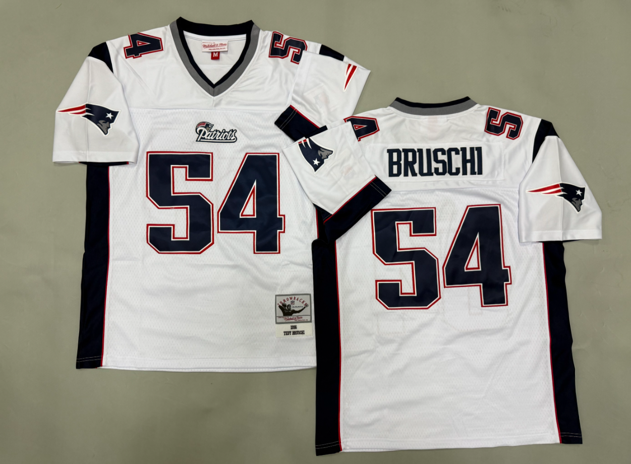 Tedy Bruschi New England Patriots Authentic Throwback Retired Player Jersey