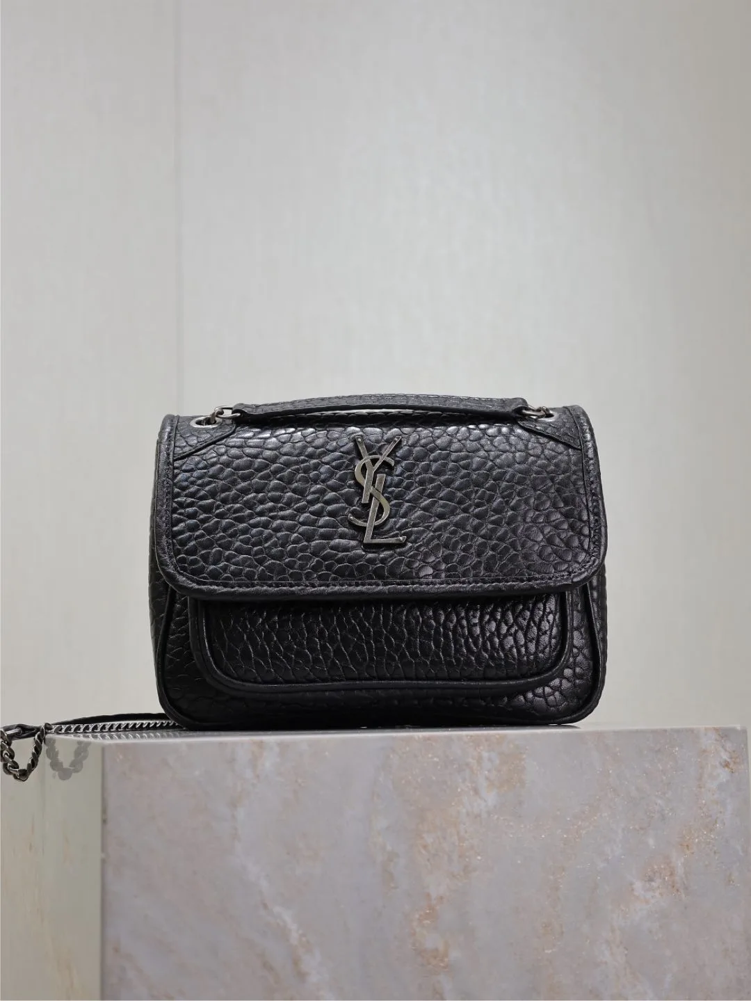 Saint Laurent Black Niki Lambskin Shoulder Bag product photo from LabelPicks