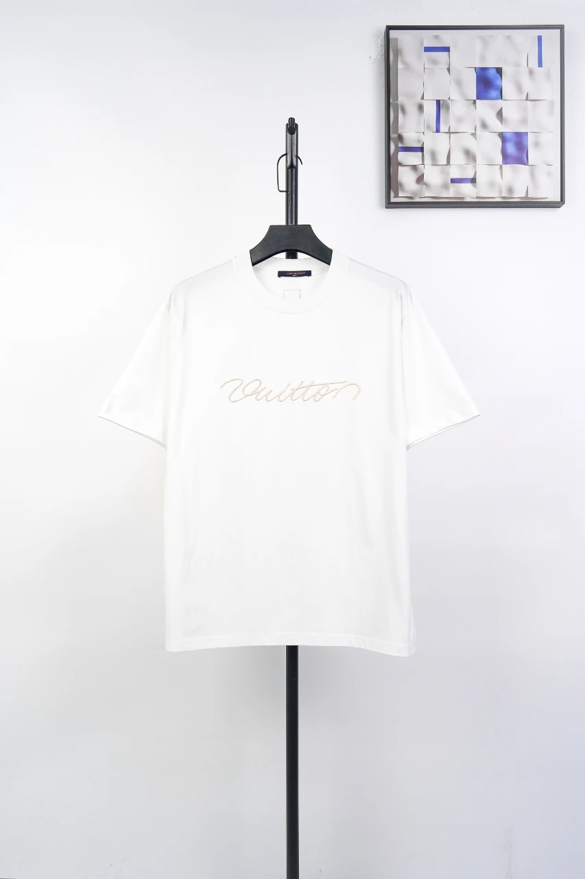 Louis Vuitton White Line Embroidered T-Shirt product photo from LabelPicks