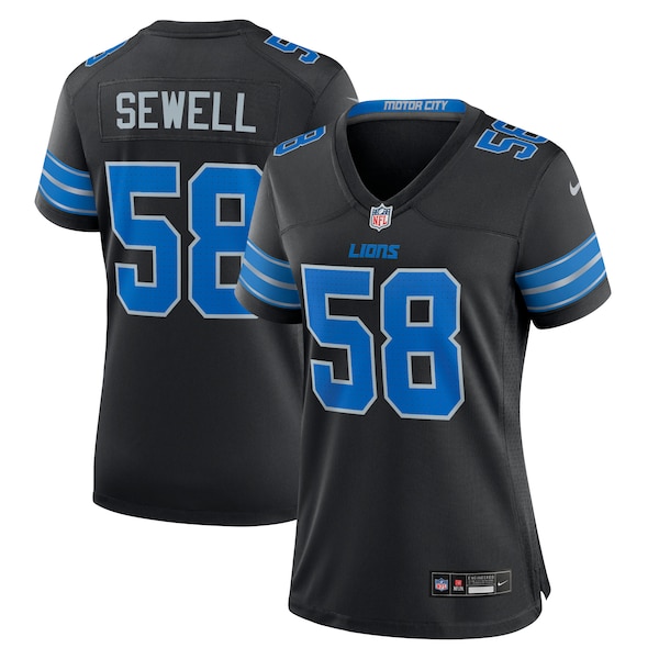Penei Sewell Detroit Lions Nike Women's 2nd Alternate Game Jersey - Black