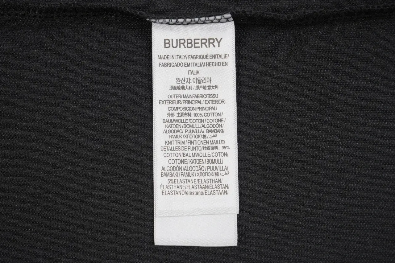 Burberry Black Green Trim Equestrian Knight Polo Shirt product photo from LabelPicks