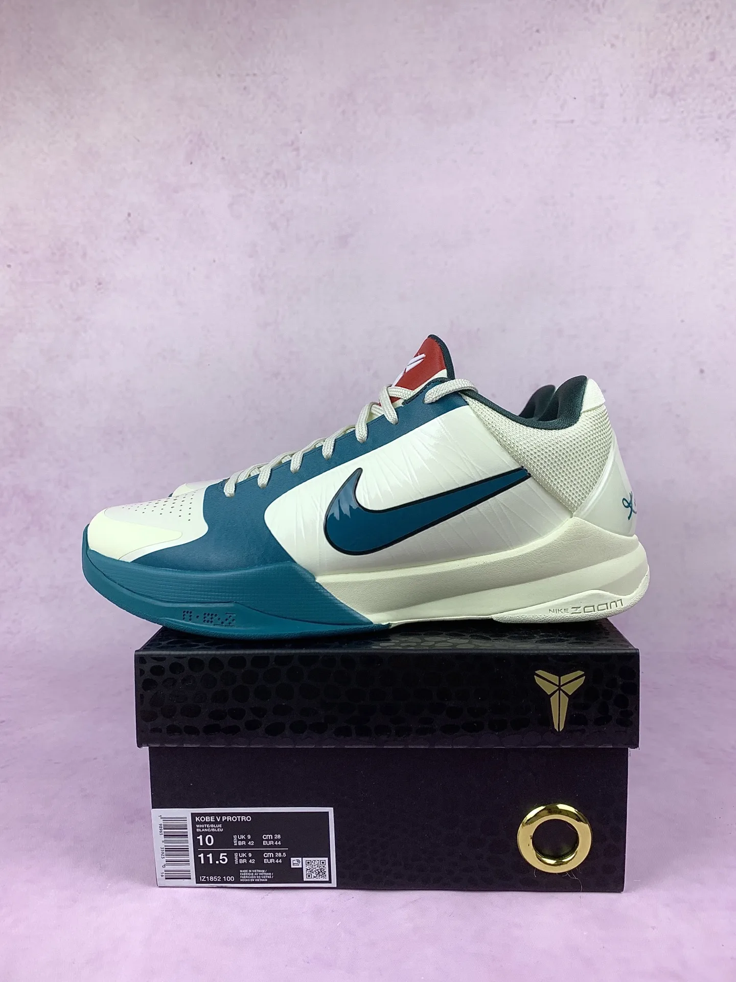 Kobe 5 Protro x Caitlin Clark 'Coconut Milk and Bright Spruce' Shoes product photo from LabelPicks