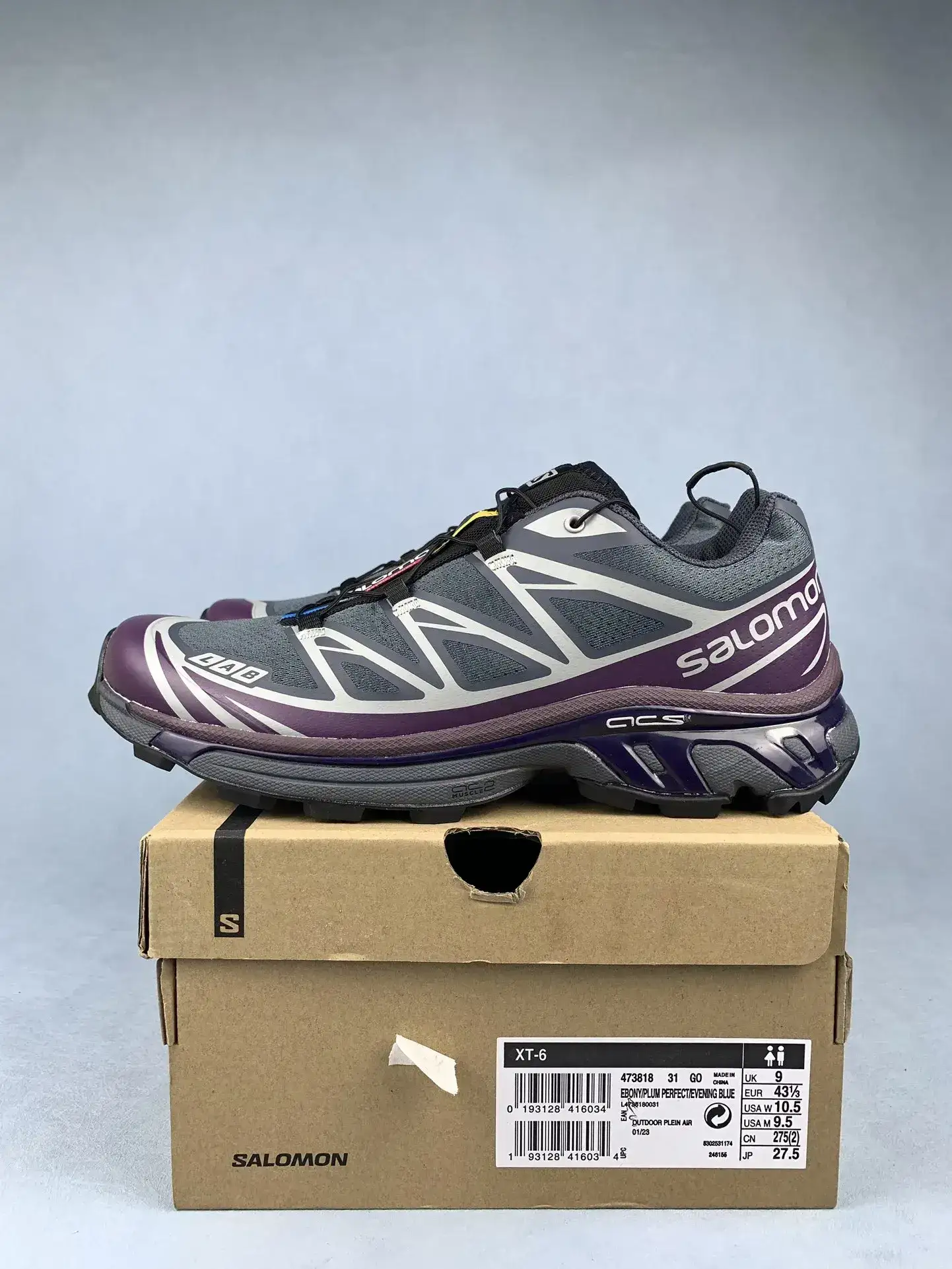Salomon XT-6 “Black Purple” Shoes product photo from LabelPicks