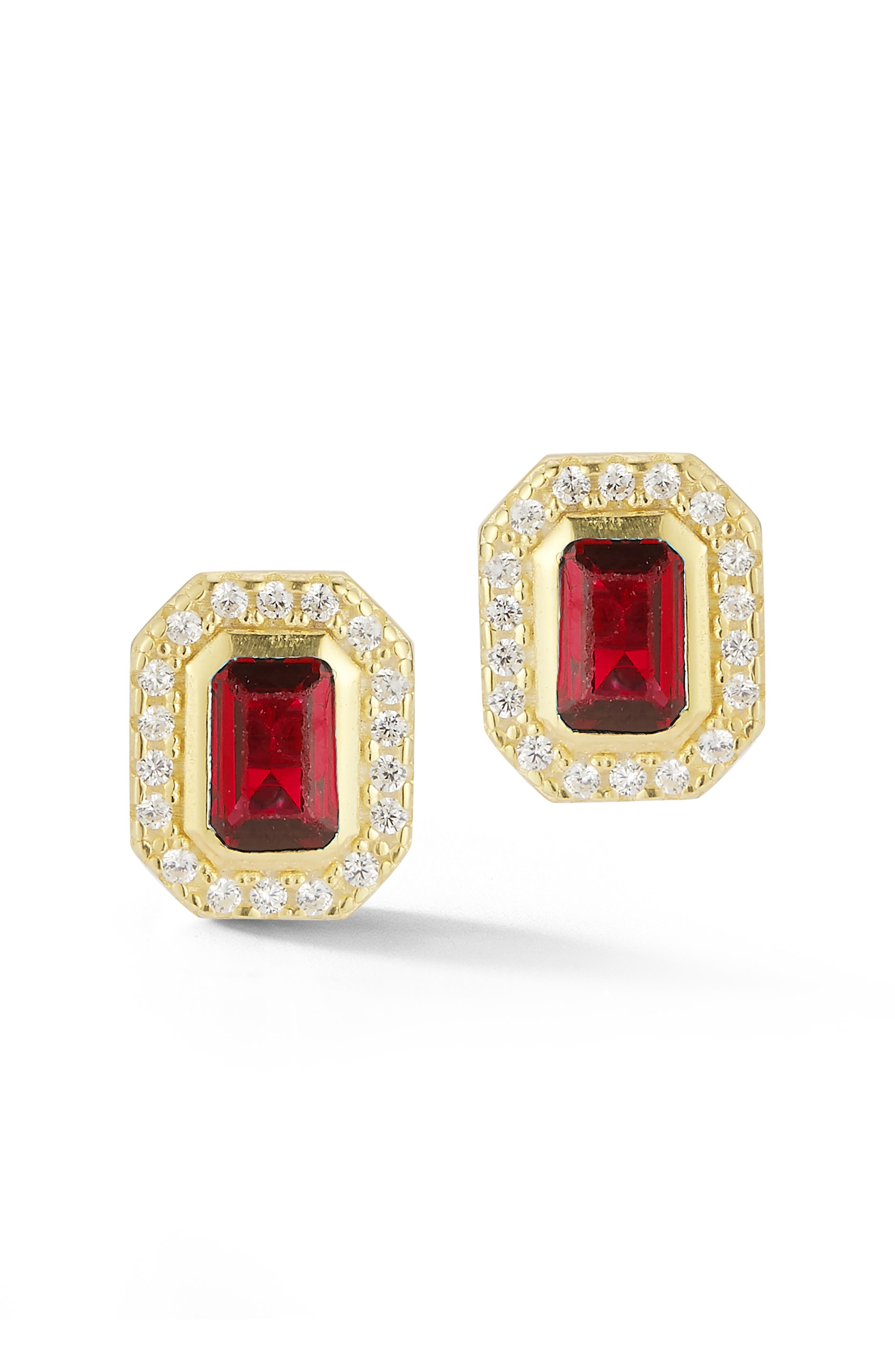 GLAZE JEWELRY 14k Gold Plated Silver Cluster Stud Earrings