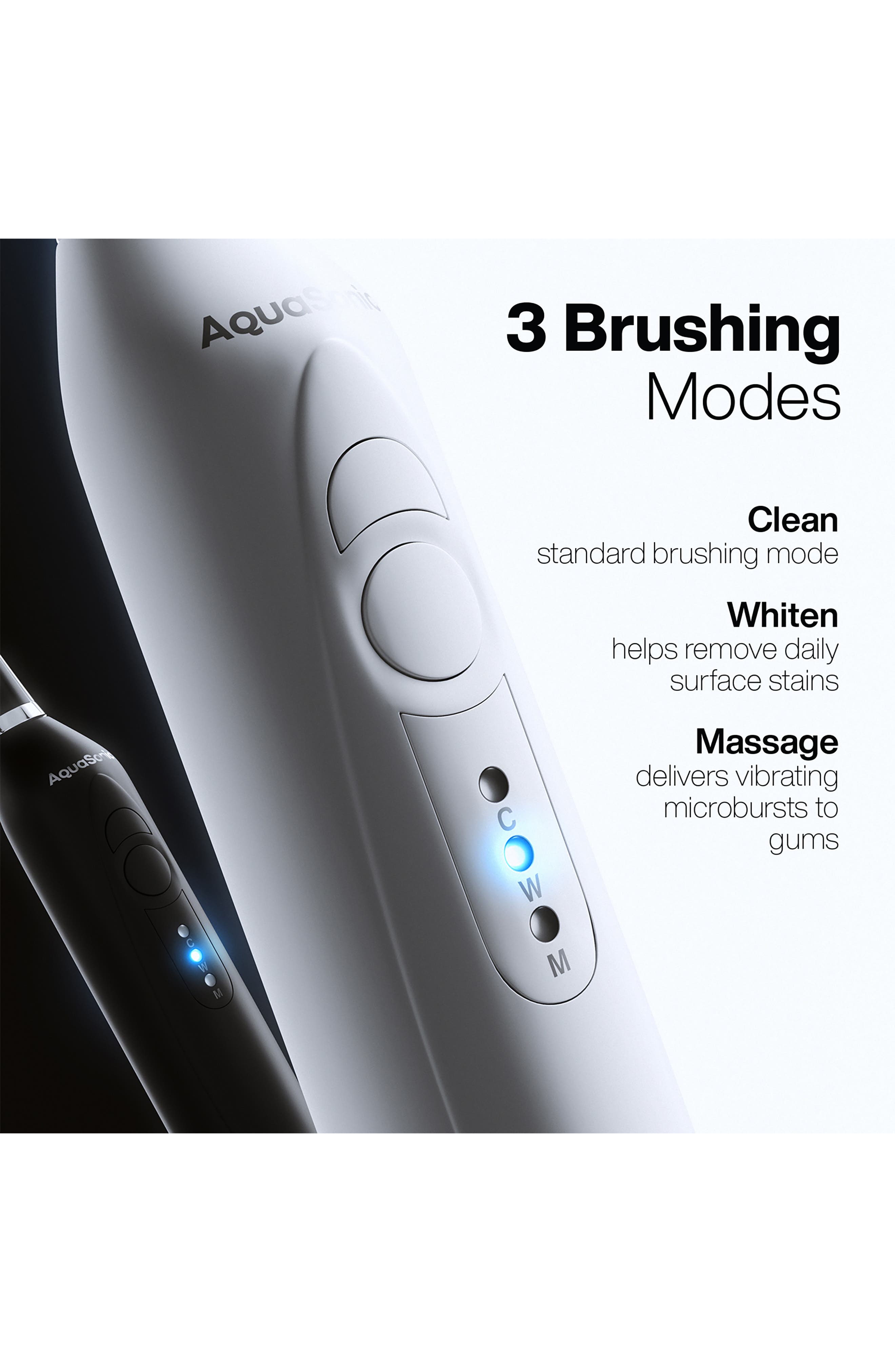 AQUASONIC DUO Dual Ultrasonic Toothbrushes with 10 DuPont Brush Heads & 2 Travel Cases