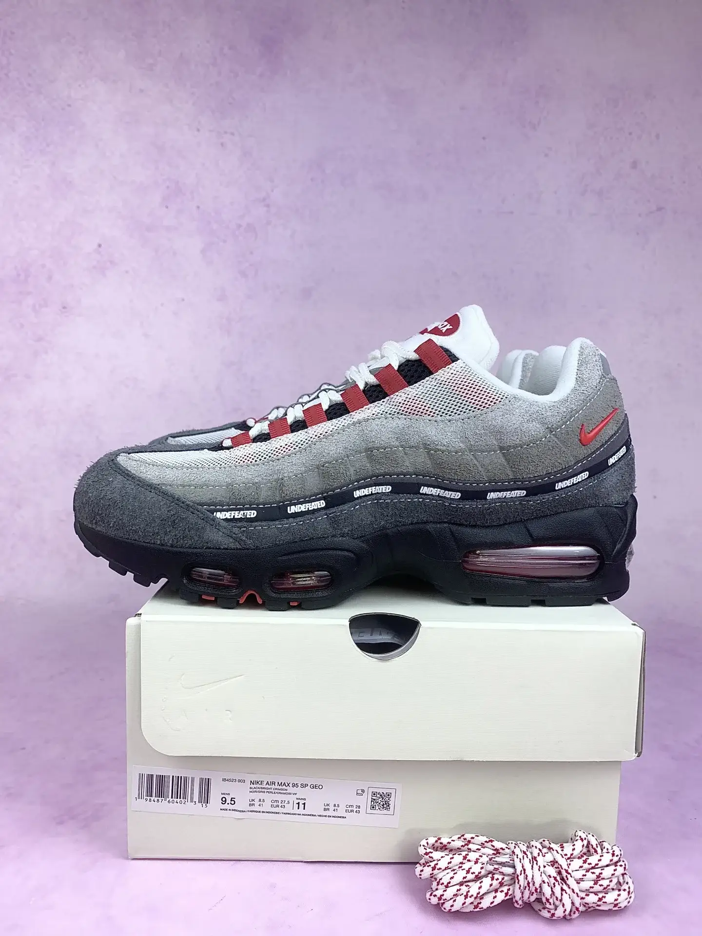 Undefeated x Nike Air Max 95 SP Geo 'Tokyo Bright Crimson' Shoes product photo from LabelPicks
