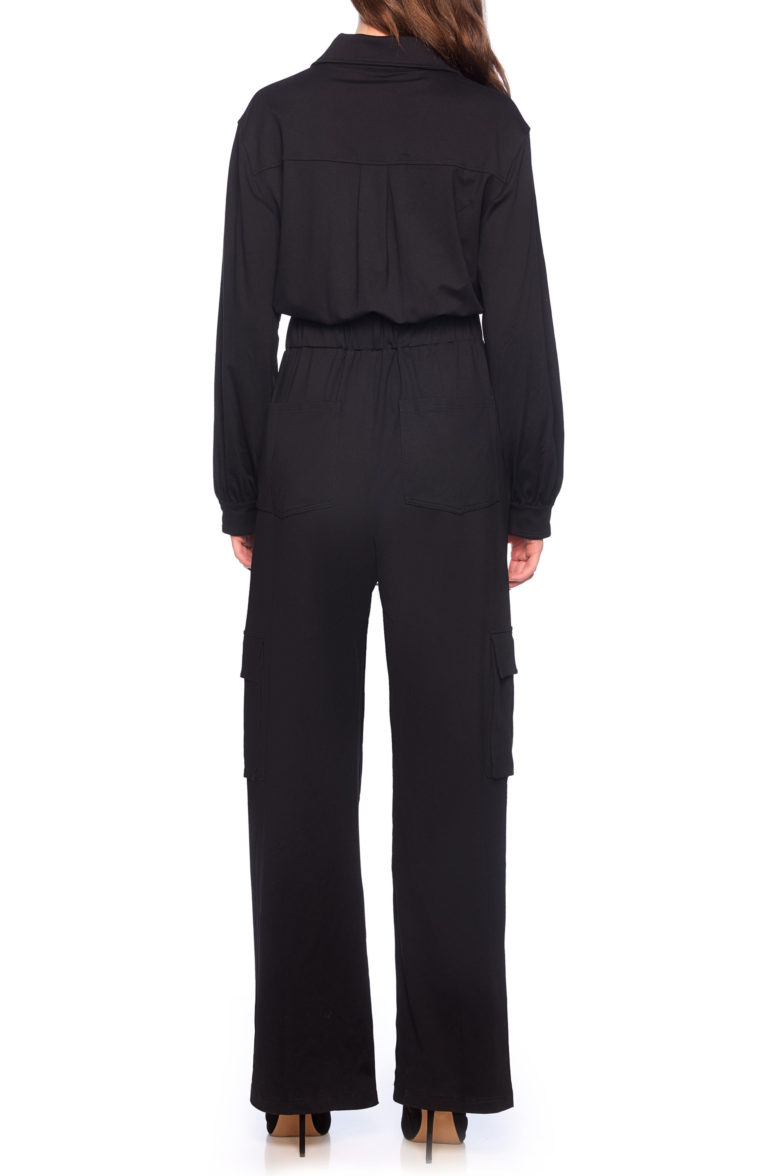 Susana Monaco Long Sleeve Cargo Jumpsuit