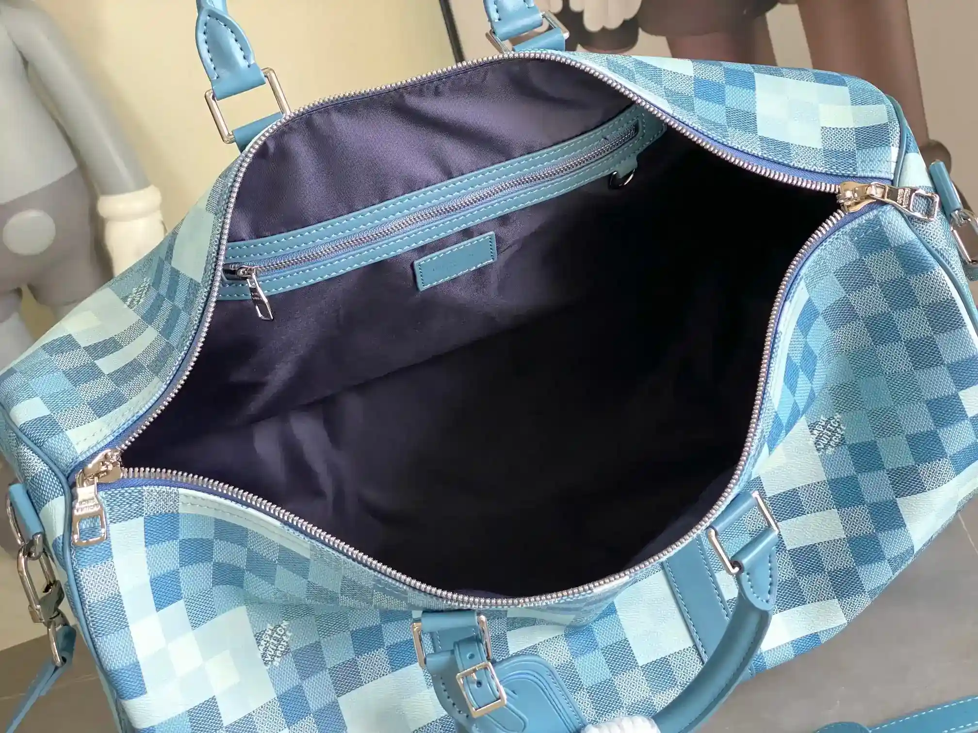 Louis Vuitton Keepall Blue Damier Canvas Tote Bag product photo from LabelPicks