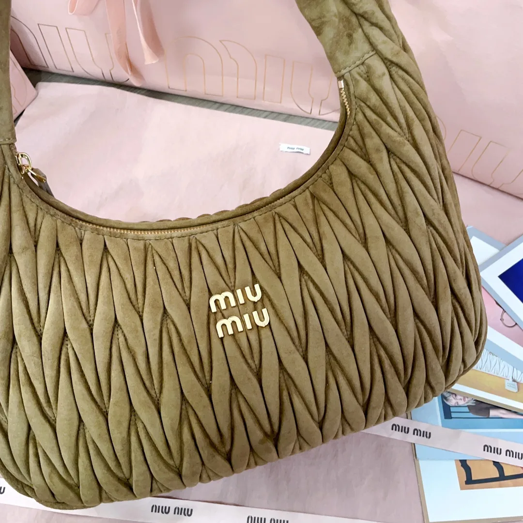 Miu Miu Suede Leather Hobo Bag product photo from LabelPicks
