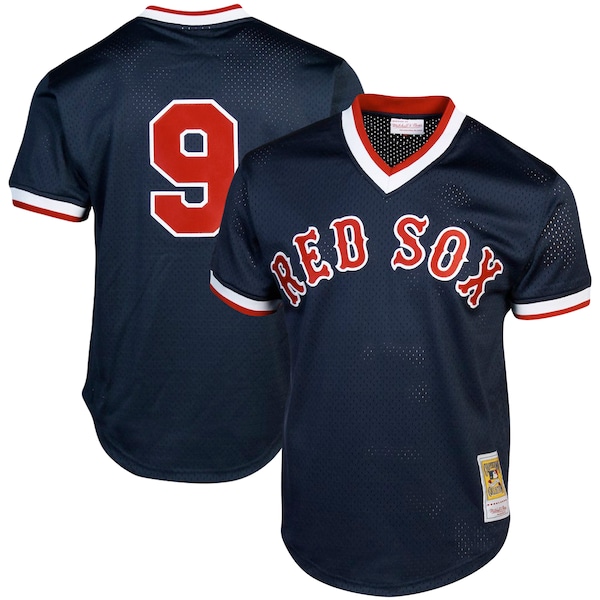 Ted Williams Boston Red Sox Cooperstown Collection Big & Tall Mesh Batting Practice Jersey - Navy