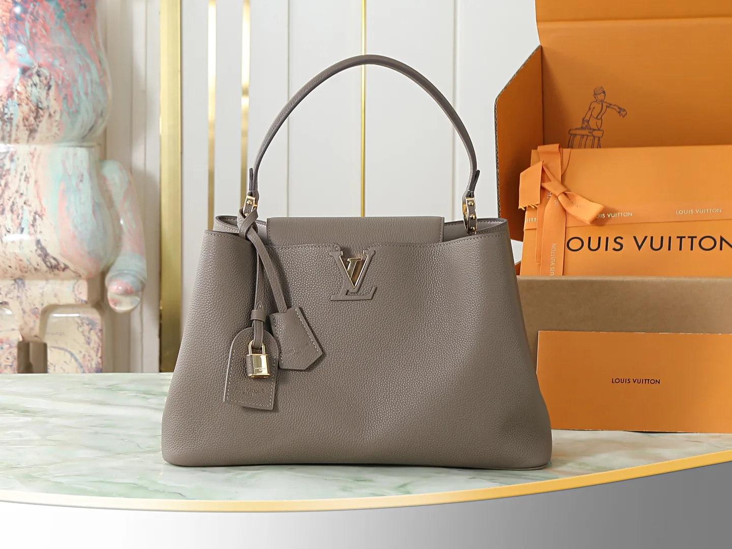 Louis Vuitton Calfskin Capucines Top Handle Bag product photo from LabelPicks