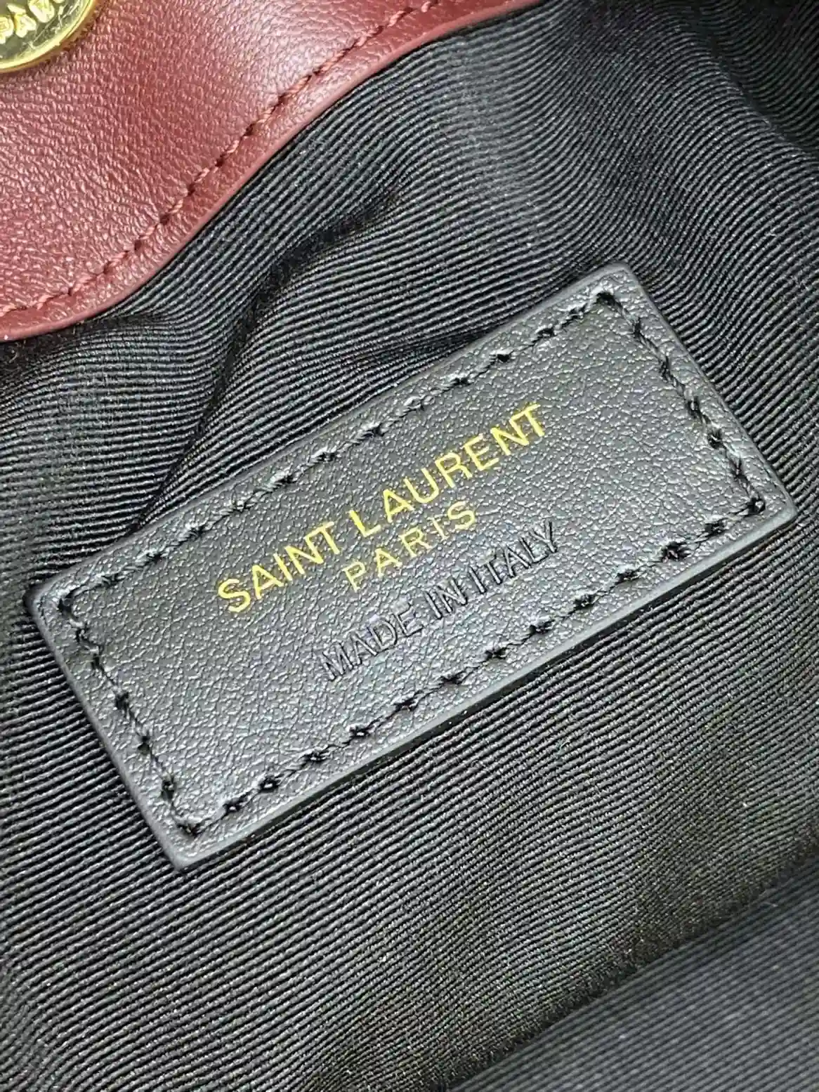 Saint Laurent Burgundy Jamie Lambskin Bucket Bag product photo from LabelPicks