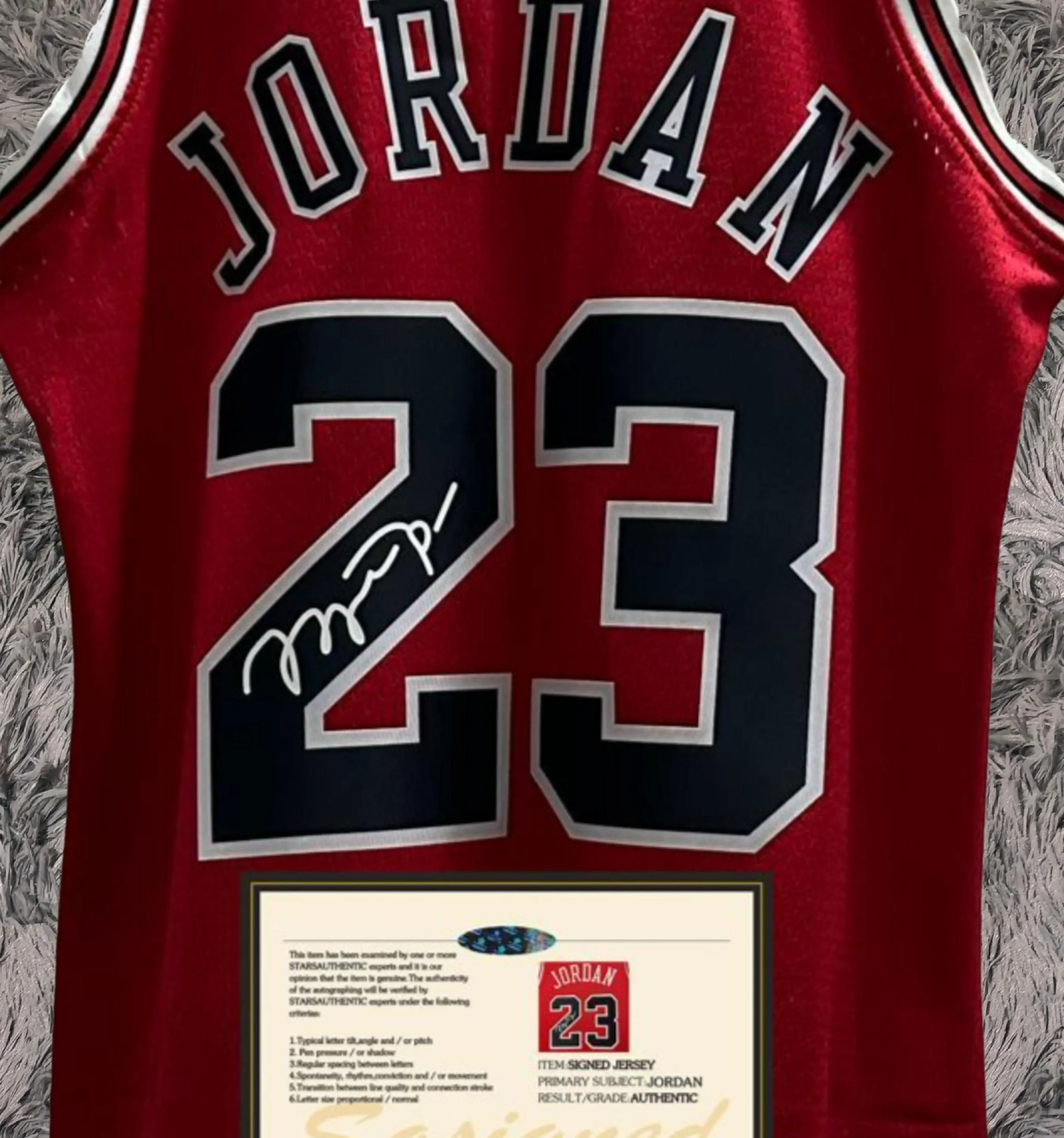 Michael Jordan SIGNED Chicago Bulls NBA #23 Signature Jersey/Shirt - COA - 1997/98
