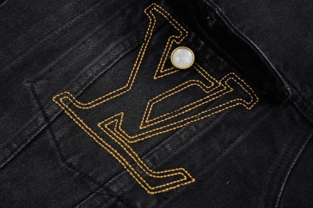 Louis Vuitton Black Monogram Letter Stitch Denim Jacket product photo from LabelPicks