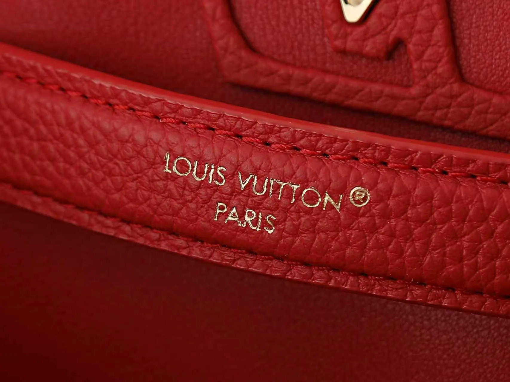 Louis Vuitton Red Capucines Calfskin Top Handle Bag product photo from LabelPicks