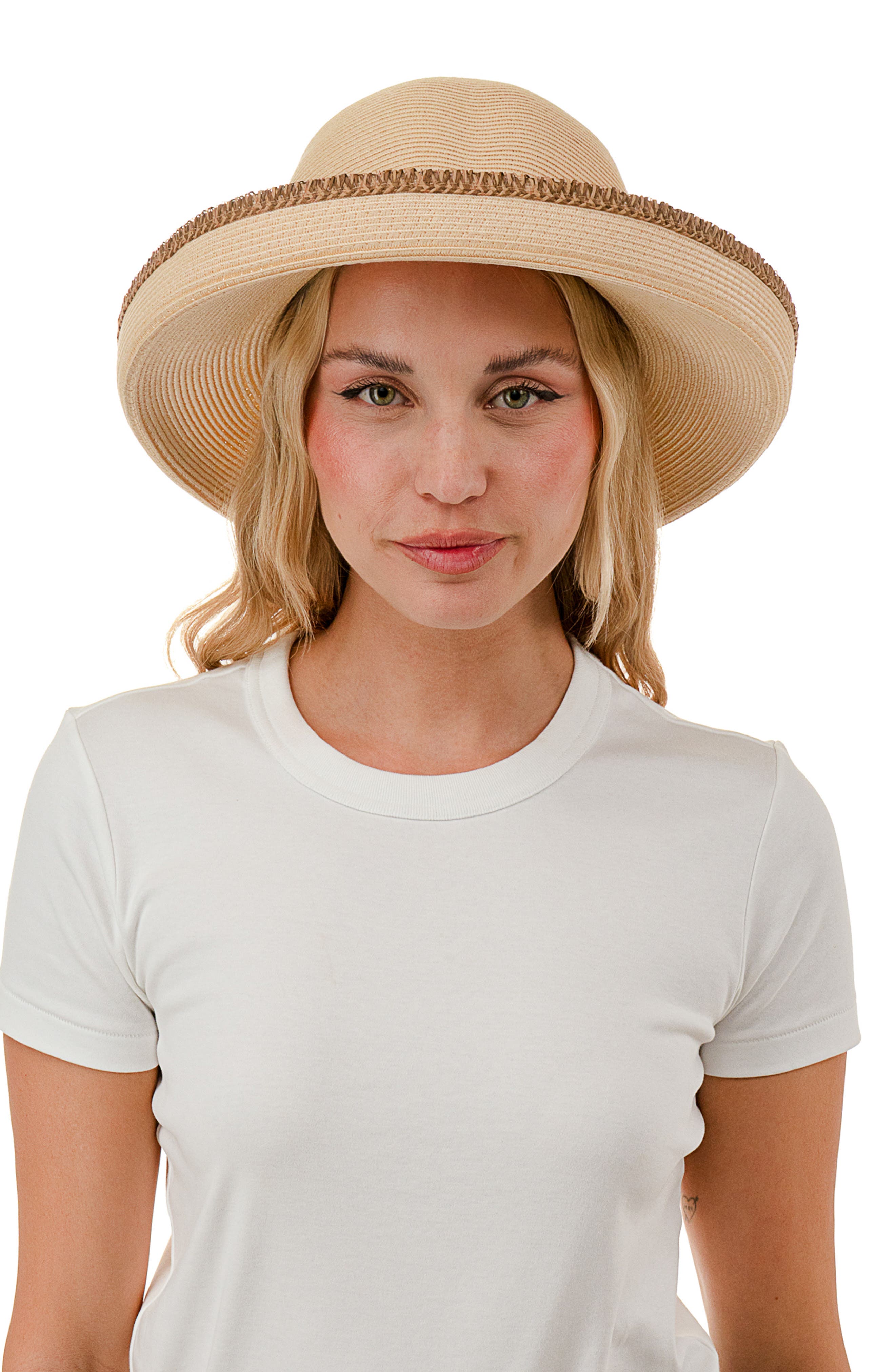 Nicole Miller Straw Cruiser Hat