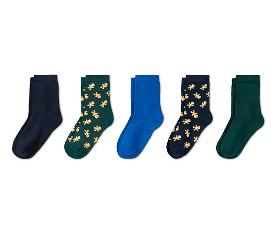 5 Paar Socken, Lebkuchenmann