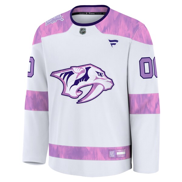Nashville Predators  2024 Hockey Fights Cancer Custom Practice Jersey - White