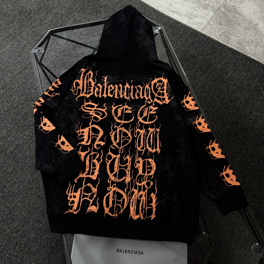 Letters Graffiti Print Long Sleeve Hoodies