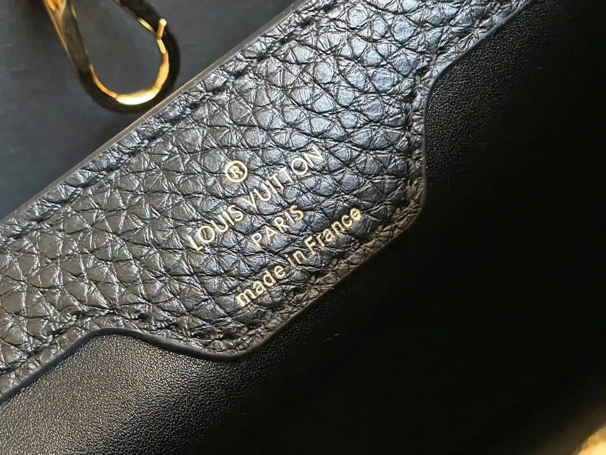 Louis Vuitton Capucines Black Grained Leather Crossbody Bag product photo from LabelPicks