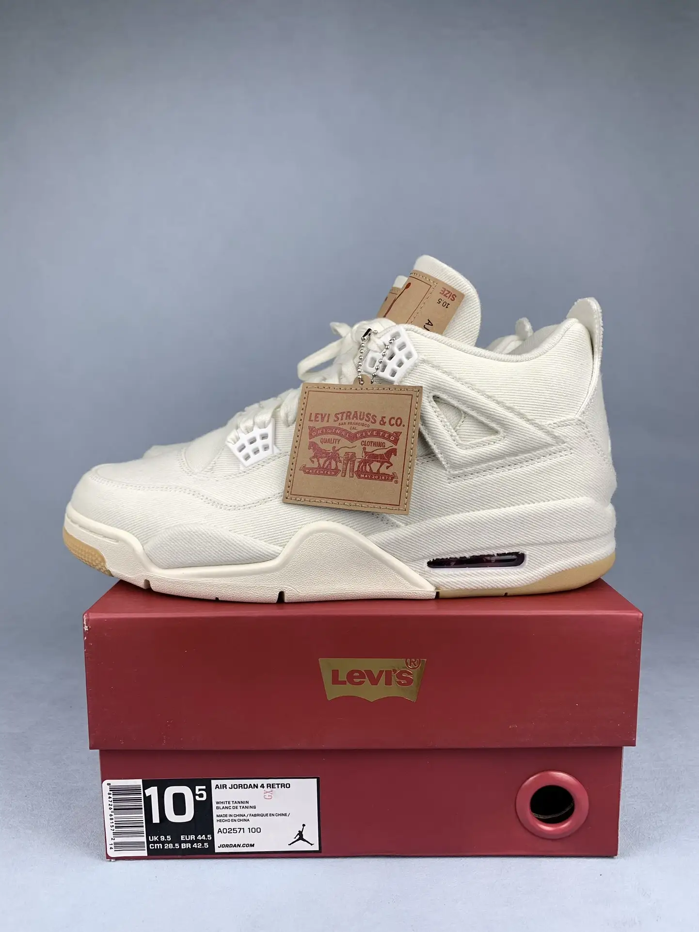Levi’s x Air Jordan 4 “White Denim” Shoes product photo from LabelPicks