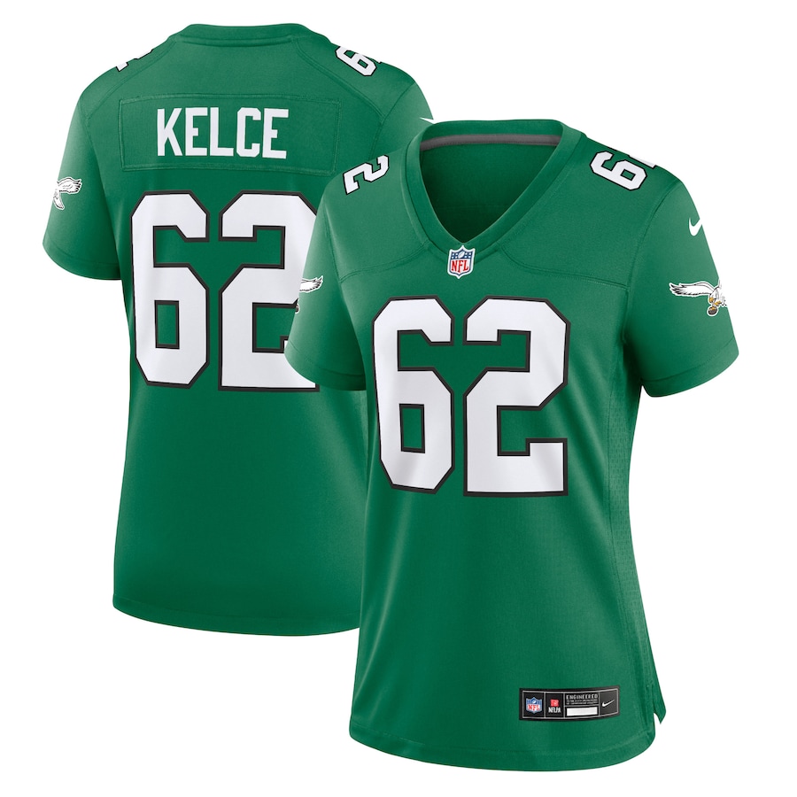 Jason Kelce Philadelphia Eagles Nike Women's Alternate Player Game Jersey - Kelly Green
