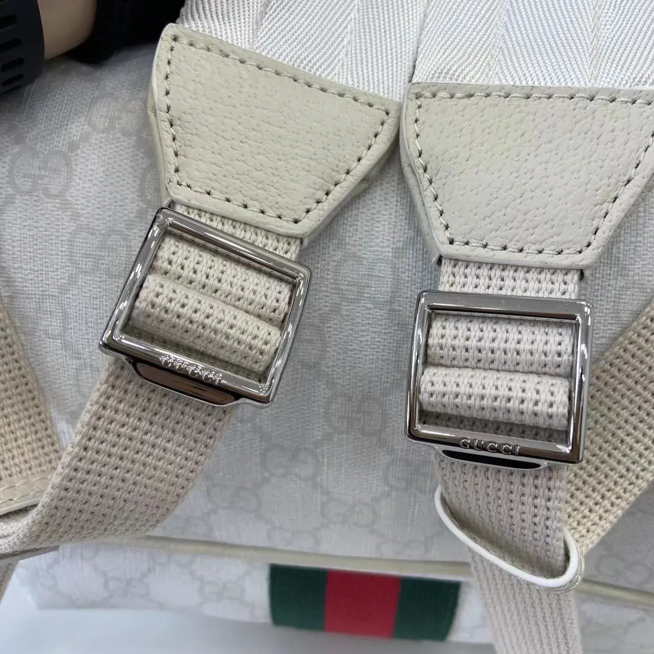 Gucci Ophidia White GG Supreme Canvas Backpack product photo from LabelPicks