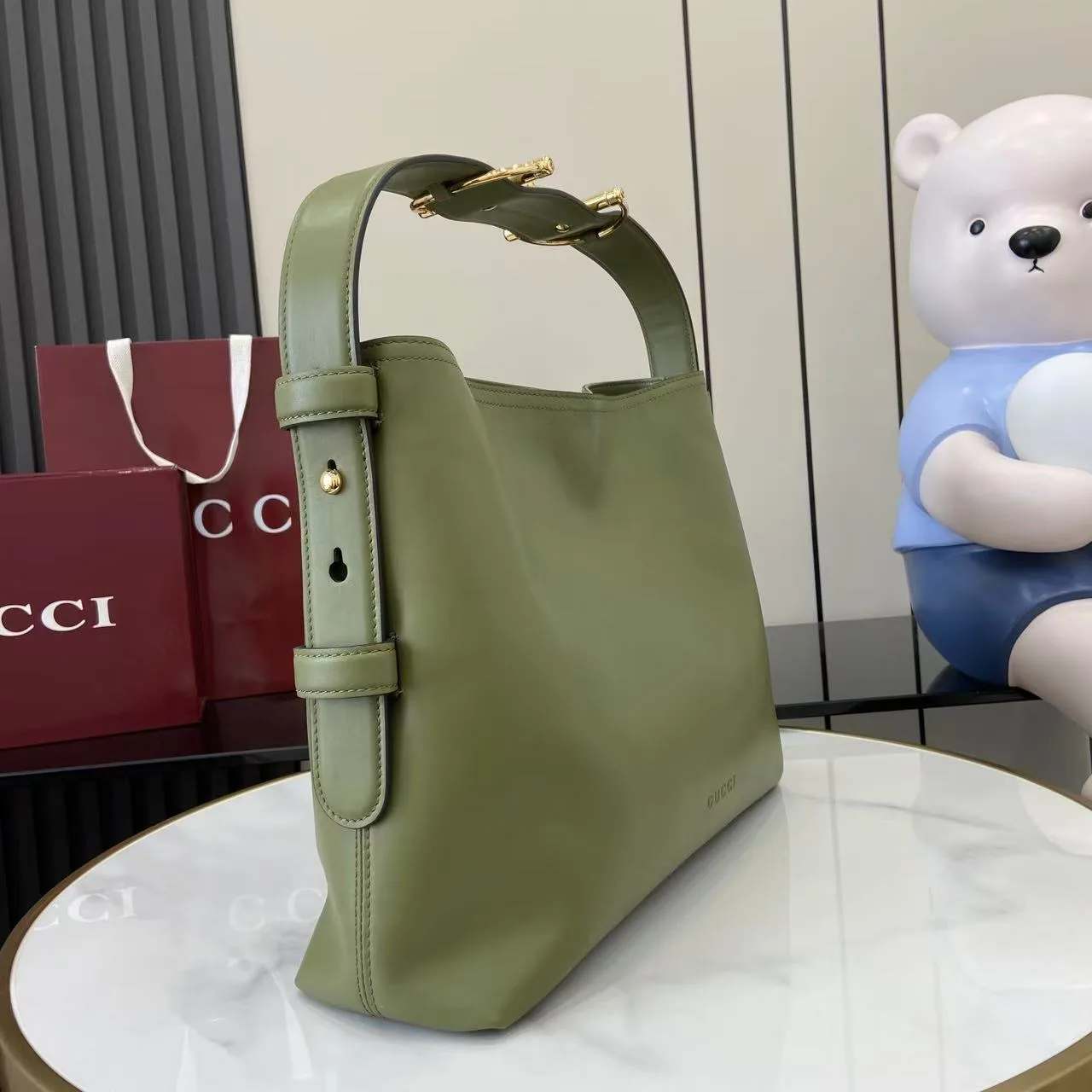 Gucci Green Smooth Leather Tote Bag product photo from LabelPicks