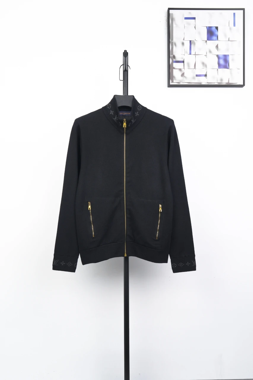 Louis Vuitton Black Jacquard Cuff Knit Zip Jacket product photo from LabelPicks