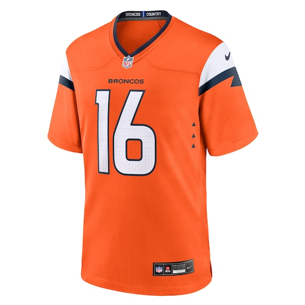 Jeremy Crawshaw Denver Broncos Nike Team Game Jersey -  Orange