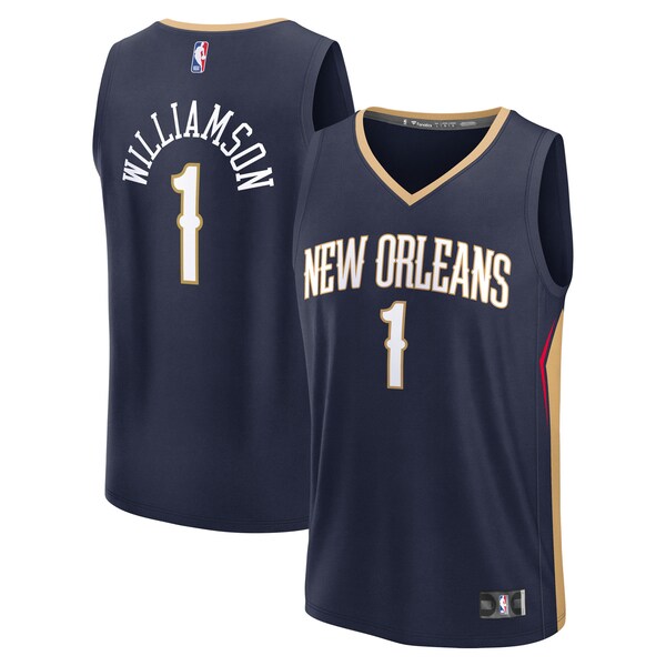 Zion Williamson New Orleans Pelicans  Fast Break Replica Player Jersey - Icon Edition - Navy