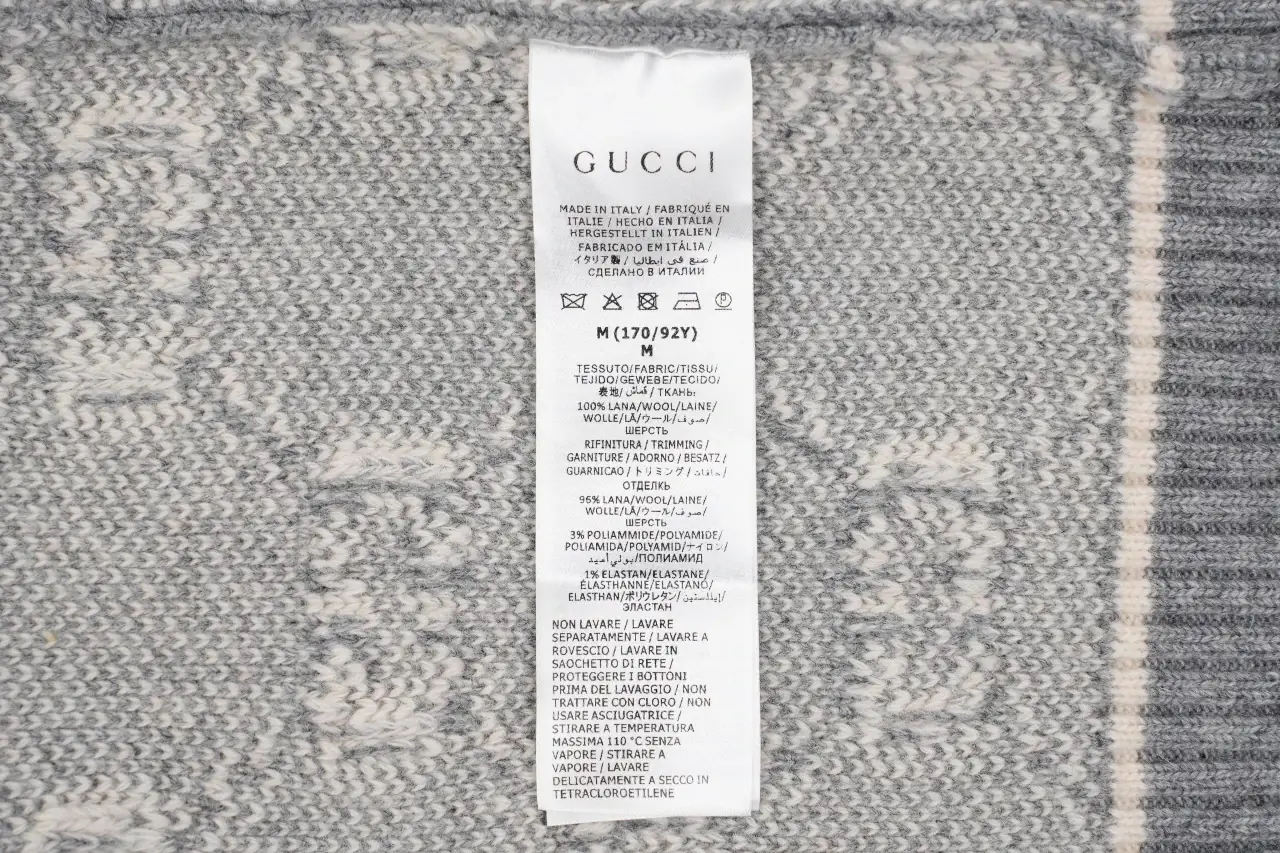 GUCCI Smoke Grey GG Jacquard Wool Cardigan product photo from LabelPicks