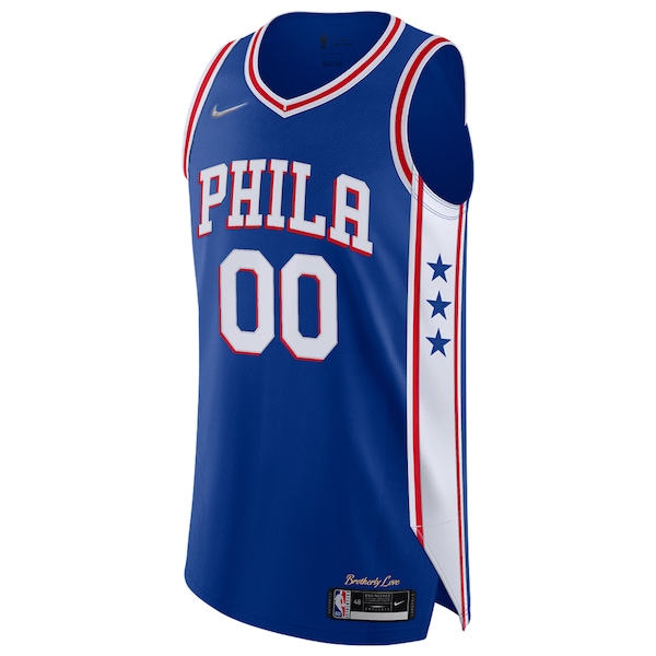 Philadelphia 76ers Nike 2021/22 Diamond Authentic Custom Jersey - Icon Edition - Royal