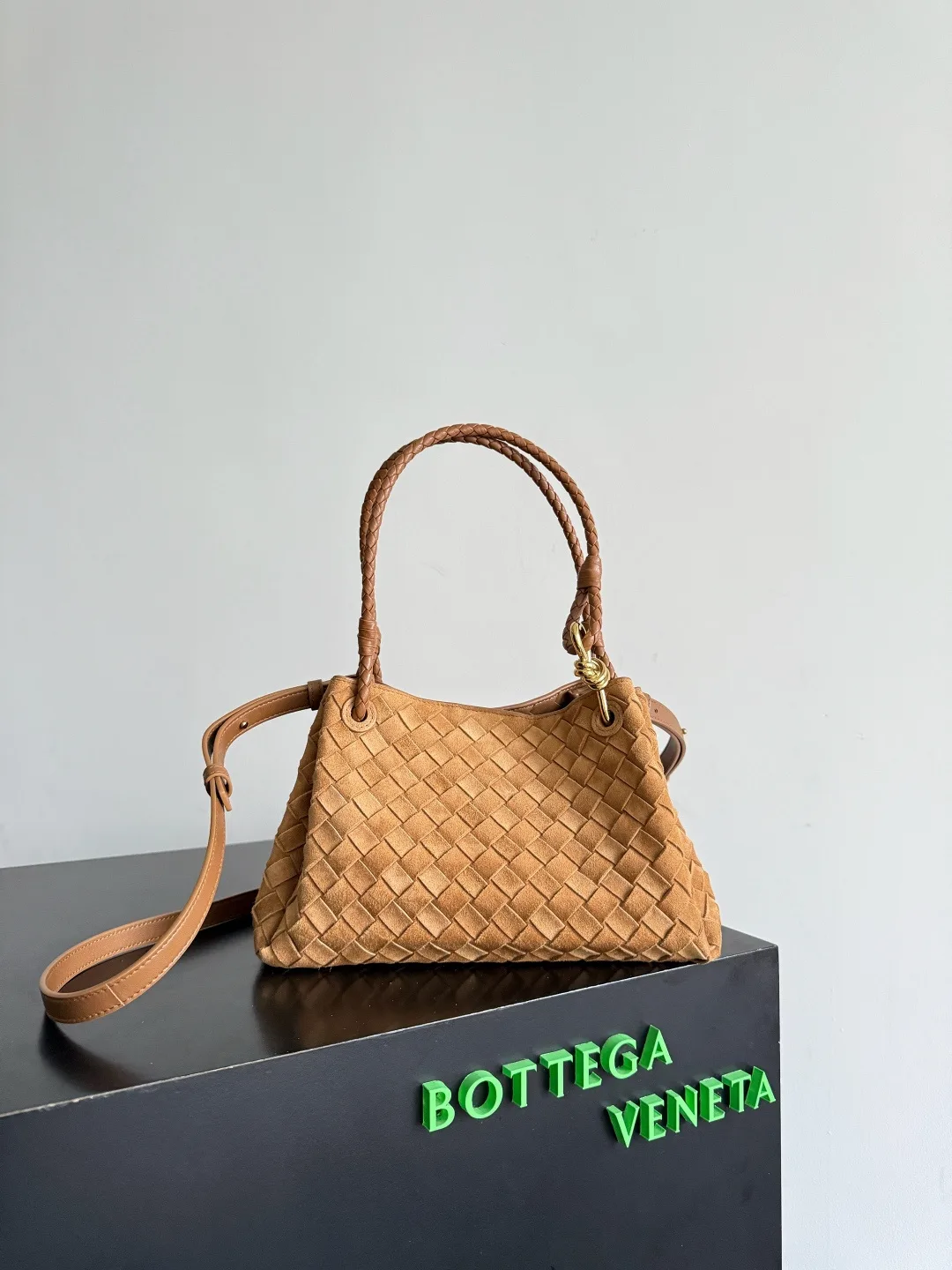 Bottega Veneta Knot Suede Leather Top Handle Bag product photo from LabelPicks