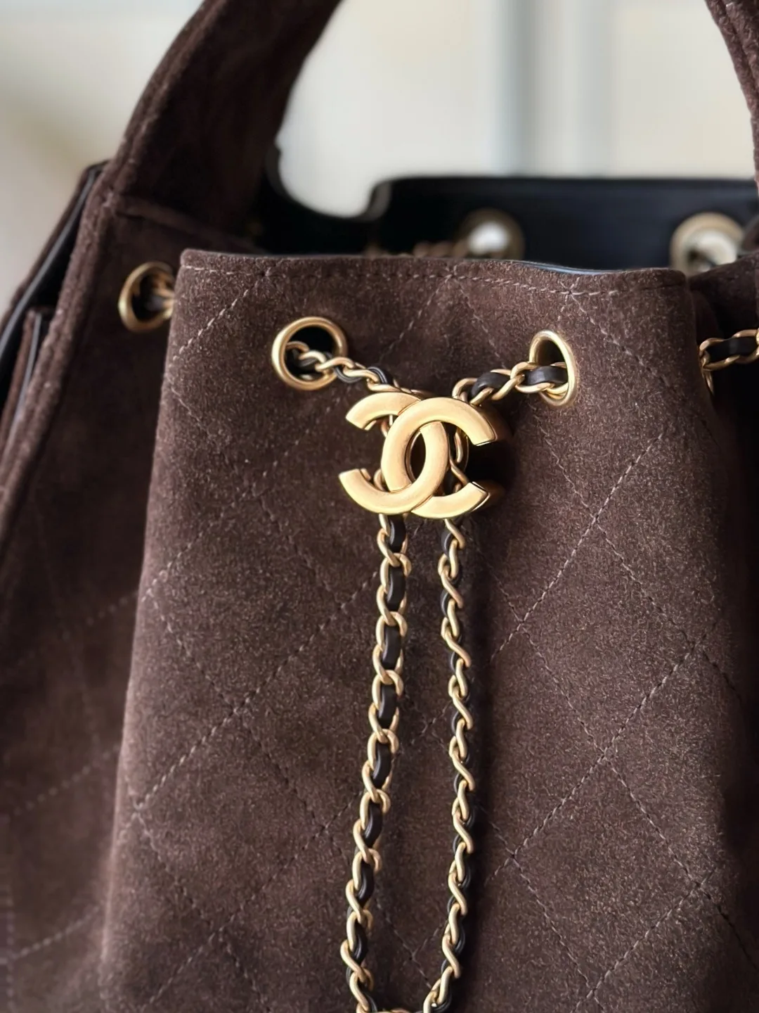 Chanel Suede Leather Bucket Bag product photo from LabelPicks